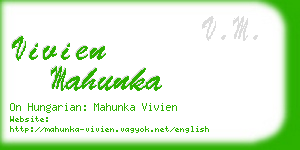 vivien mahunka business card